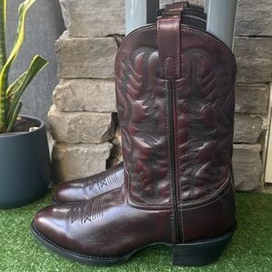 Laredo Birchwood Black Cherry Leather Mens Western Boots